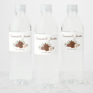 Orange Water Bottle Labels | Zazzle