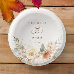Rustic Autumn Roses Watercolor Botanical  Paper Bowls<br><div class="desc">The romance of an Autumn wedding is captured in this elegant design featuring watercolor roses and greenery in warm Fall colors of terracotta, ivory, rust, chestnut, dusty blue and sage green with touches of gold sparkles. This design also features unique text graphics in a custom calligraphy script font with color...</div>