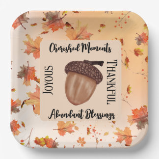 Rustic Autumn Season Themed Baby Shower Dinner Paper Plates