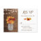 Rustic Autumn String Lights Mason Jar Wedding RSVP