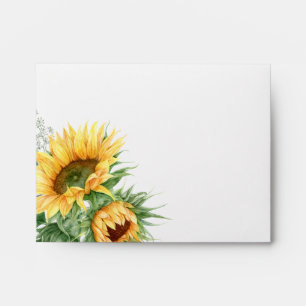 Rustic Autumn Sunflowers Envelope