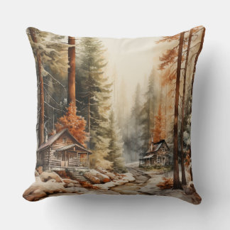 Rustic Autumn Throw Pillow