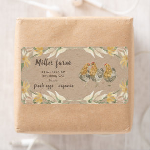 Rustic Autumn Tones Farmhouse Egg Carton Label