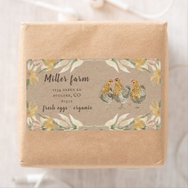 Rustic Autumn Tones Farmhouse Egg Carton Label (Insitu)