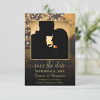 Rustic Autumn Tree with Lights Photo Wedding