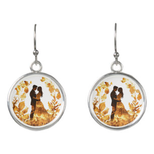 Rustic Autumn Wedding Earrings