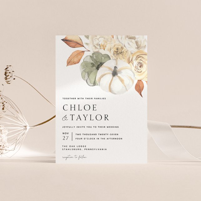 Rustic Autumn Wedding Invitation (Creator Uploaded)