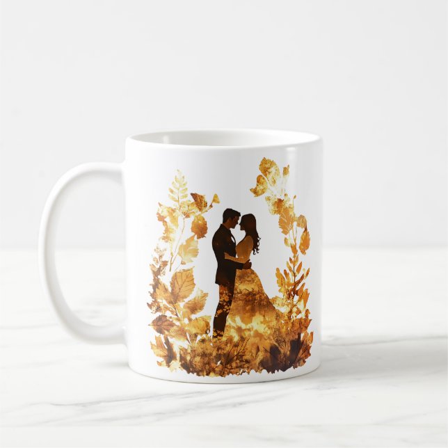Rustic Autumn Wedding Mug (Left)