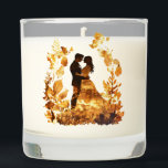 Rustic Autumn Wedding Scented Jar Candle<br><div class="desc">Cozy and romantic scented jar candle,  perfect for a rustic autumn wedding. Features warm,  earthy tones and a soothing fragrance,  making it an ideal wedding favor or decor piece.</div>