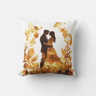 Rustic Autumn Wedding Throw Pillow