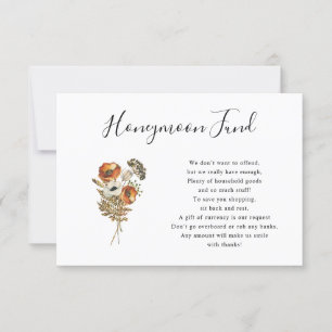 Rustic Autumn Wildflower Honeymoon Fund card