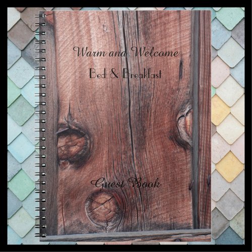 Rustic BB Guest Book Old Red Barn Wood Siding Notebook