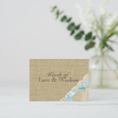 Rustic Baby Blue Shower Advice Cards (Standing Front)
