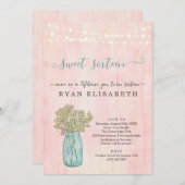 Rustic Baby Breath Shabby Chic Sweet Sixteen Party Invitation (Front/Back)