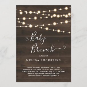 Rustic Baby Brunch Invitation