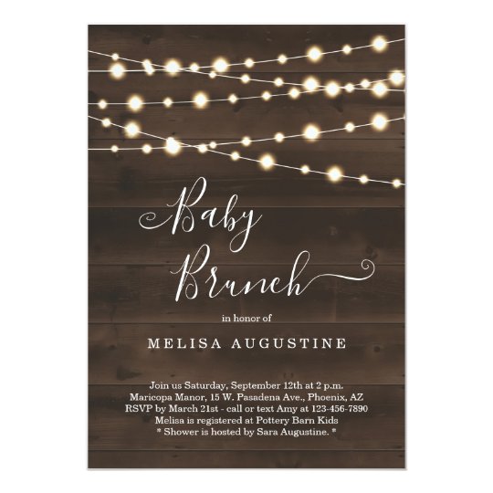 Rustic Baby Brunch Invitation Zazzle Com