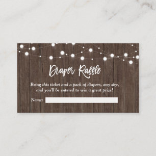 Rustic Baby is Brewing Baby Shower Diaper Raffle Enclosure Card