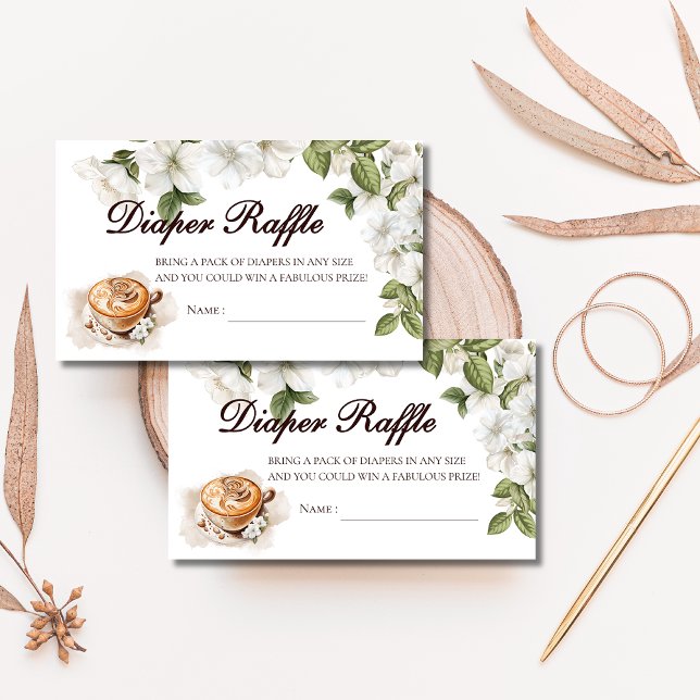 Rustic Baby is Brewing Coffee Baby Shower Diaper Enclosure Card (Creator Uploaded)