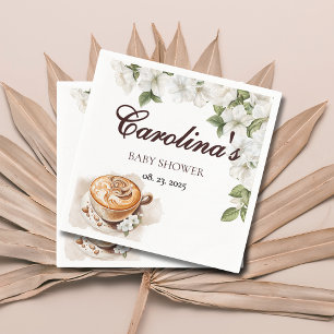 Rustic Baby is Brewing Coffee Baby Shower Napkins
