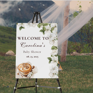 Rustic Baby is Brewing Coffee Baby Shower welcome Foam Board