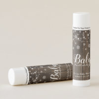 Rustic Baby It's Cold Outside Winter Baby Shower Lip Balm