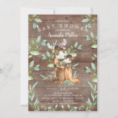 Rustic Baby Moose and Mom Baby Shower Invitation (Front)
