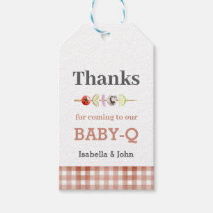 Rustic Baby-Q Thank You Baby Shower Gift Tags