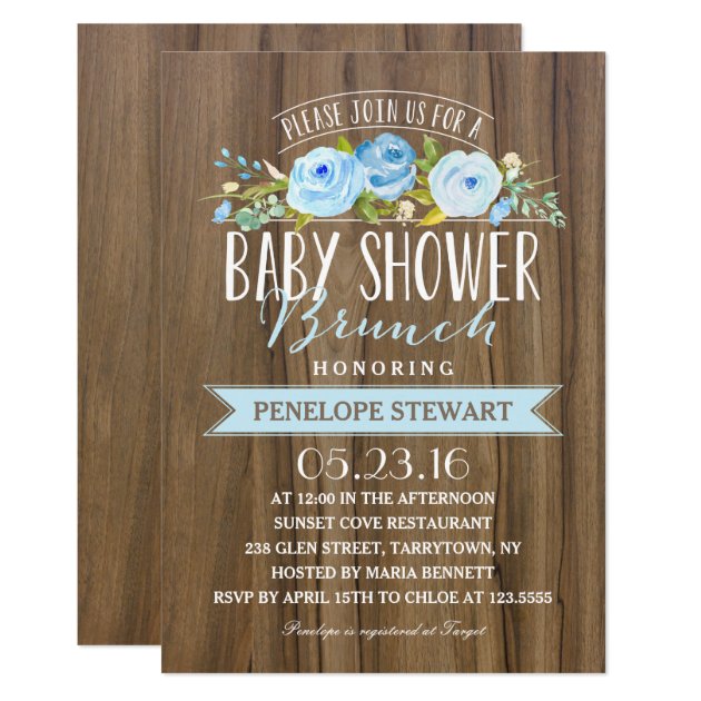 Rustic Baby Shower | Baby Shower Invitation