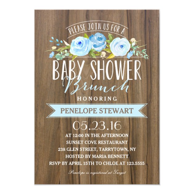 Rustic Baby Shower | Baby Shower Invitation