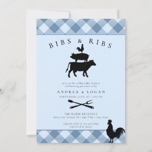 Rustic Baby Shower Barbecue Invitation