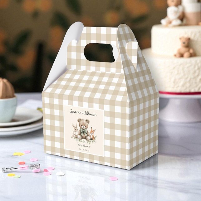 Rustic Baby Shower Favor Boxes Neutral woodland  (Creator Uploaded)