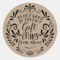 Rustic Baby Shower Favor Tag, Script on Kraft