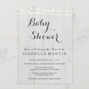 Rustic Baby Shower Invitation