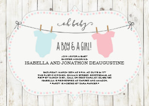Twin Boys Baby Shower Invitations Zazzle