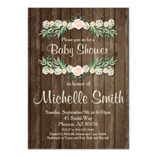 rustic baby shower invites