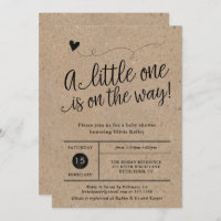 Rustic Baby Shower, Kraft, Gender Neutral Invitation