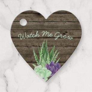 Rustic Baby Shower Watch Me Grow Thank You Favor Tags