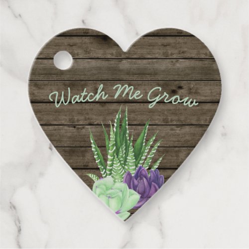 Rustic Baby Shower Watch Me Grow Thank You Favor Tags