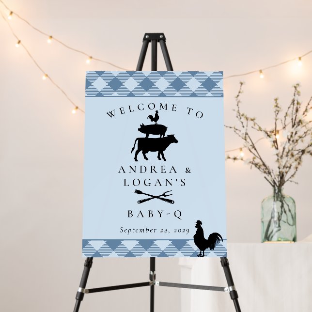 Rustic  Baby Shower |  Welcome Party Poster (In Situ (Stand))