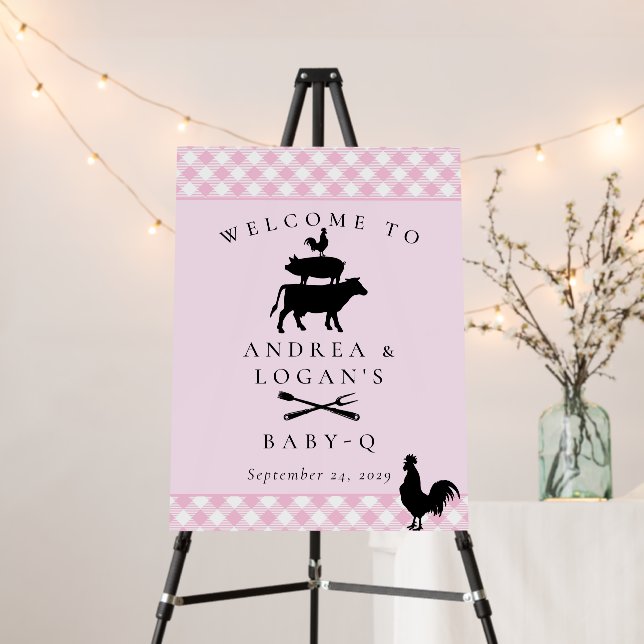Rustic  Baby Shower |  Welcome Party Poster (In Situ (Stand))