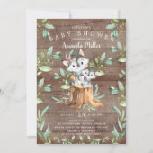 Rustic Baby Wolf and Mom Baby Shower Invitation (Front)