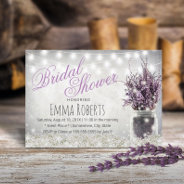 Rustic Baby's Breath Lavender Floral Bridal Shower Invitation at Zazzle