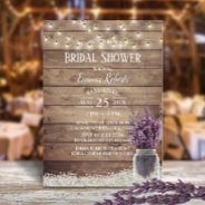 Rustic Baby's Breath Lavender Floral Bridal Shower Invitation at Zazzle