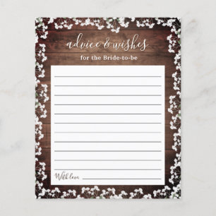 Rustic Baby's Breath on Dark Wood Wedding Advice