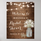 Rustic Baby's Breath String Lights Bridal Shower