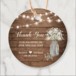 Rustic Baby's Breath String Lights Thank You Favor Tags<br><div class="desc">Rustic Baby's Breath String Lights Thank You Favor Tags.
(1) For further customization or adding more text on the back,  please click the "customize further" link and use our design tool to modify this template. 
(2) If you need help or matching items,  please contact me.</div>