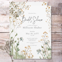 Rustic Baby's Breath Watercolor Bridal Shower