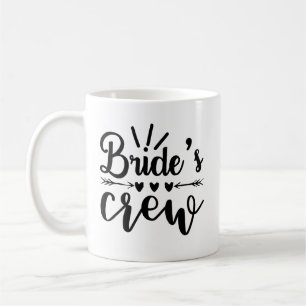 Rustic Bachelorette Calligraphy Brides Crew Coffee Mug