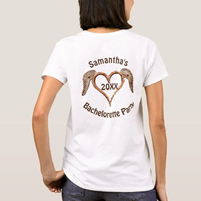Rustic bachelorette Party T-Shirt (Back)