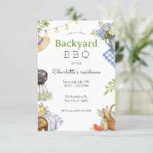Rustic Backyard BBQ Summer Floral Party
